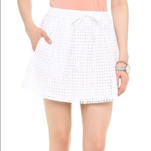 Madewell White Eyelet Mini Skirt